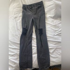 AFRM Black Ripped Jeans - Long